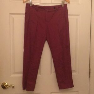 Cropped Loft berry colored pants